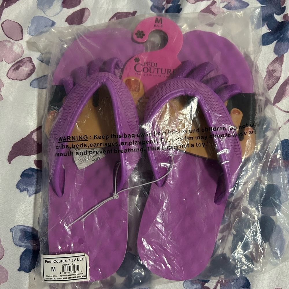 Pedi Couture Purple Sandals